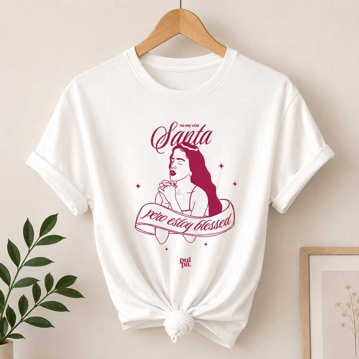 Camiseta "No soy una Santa pero estoy blessed" - Pulpa