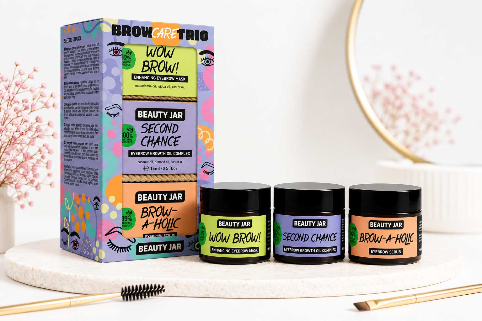 Pack Regalo para Cuidado de Cejas Brow Care Trio | Beauty Jar
