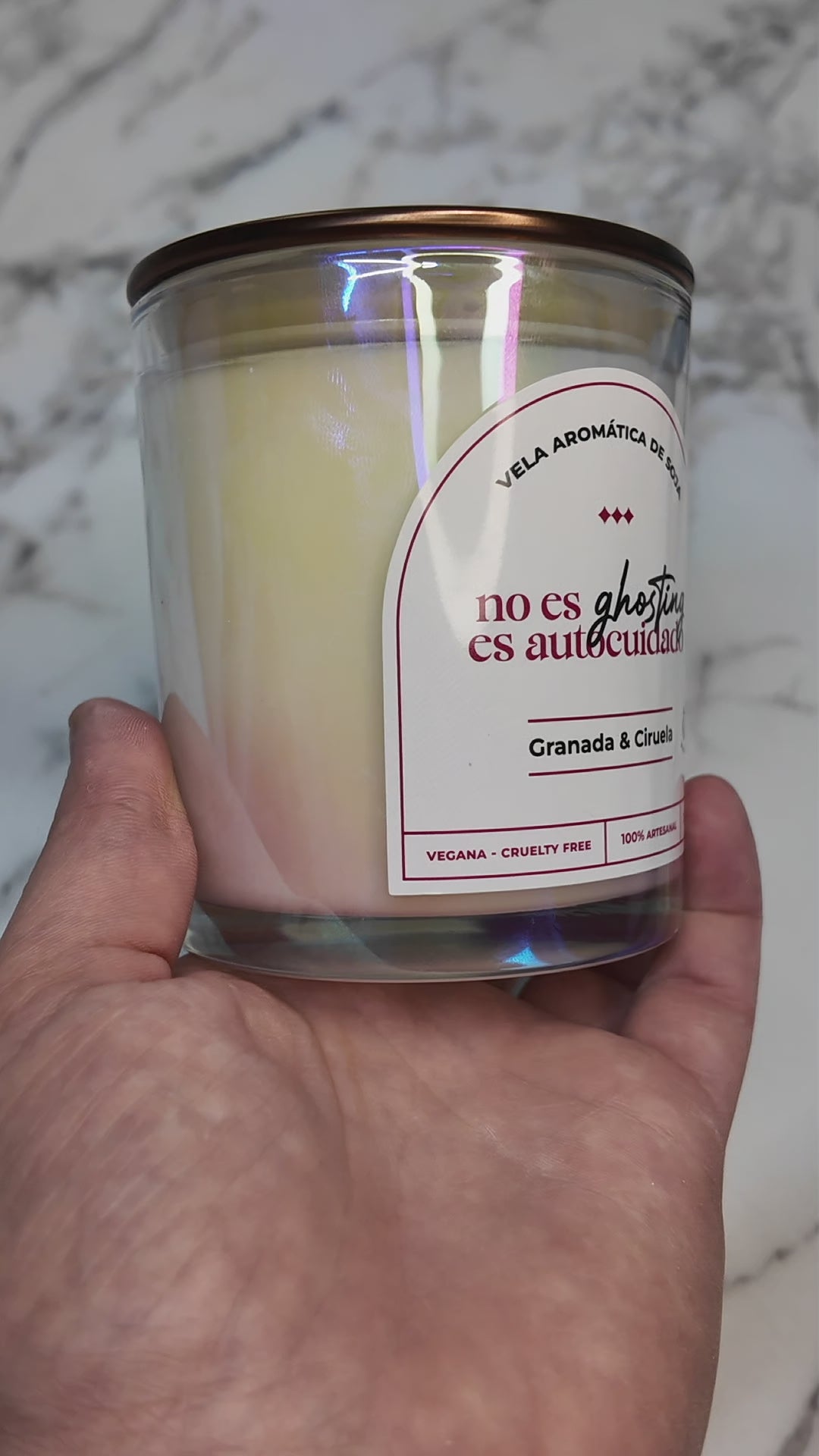 Vela aromática de Soja “No Es Ghosting, Es Autocuidado”
