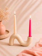 Pack de Velas Cónicas de Soja Rosa & Crema
