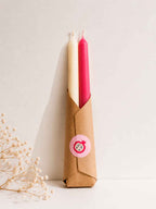 Pack de Velas Cónicas de Soja Rosa & Crema